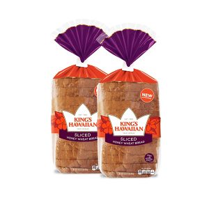 Honey Wheat Sliced Bread, 2 Pack